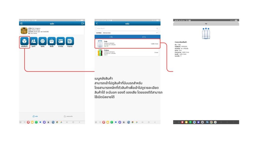 ระบบจัดการคลังสินค้าบนรถในแอป Smart Sales